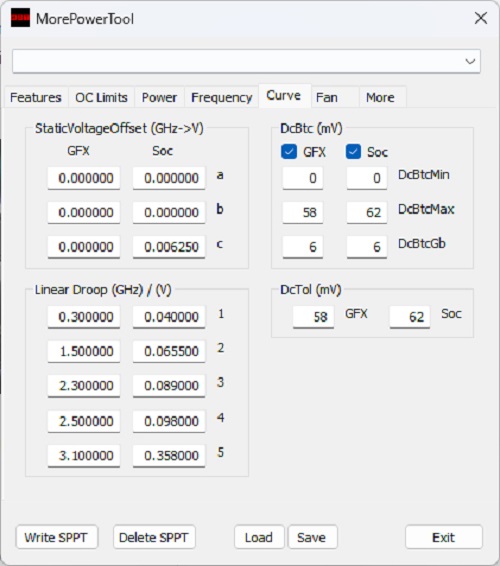 More Power Tool Settings