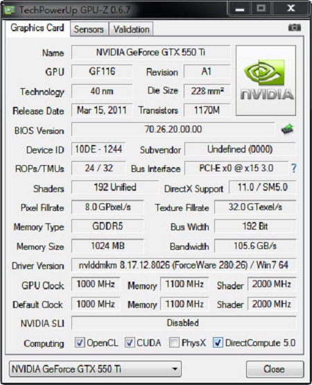 GPU-Z Interface