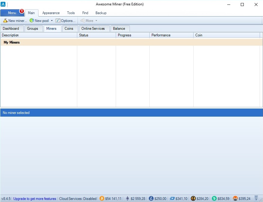 Awesome Miner (Free Edition)